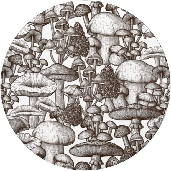 Retro Trendy Mushroom Flower Hippie 60s 70s Aesthetic Decor PopSockets PopGrip - Picture 3 of 3